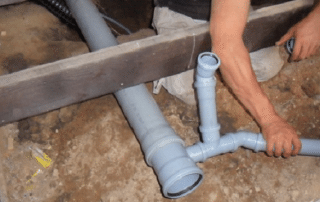 DIY pipe insert into a plastic sewer pipe