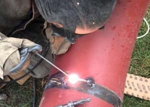 Gas pipe welding
