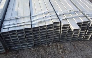 Pipe profile rectangular of aluminum