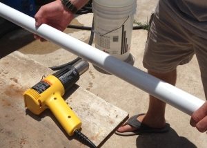How to straighten an HDPE pipe