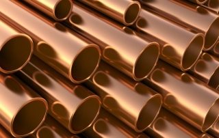 Diameters of copper pipes in inches and millimeters