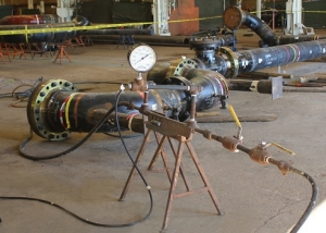 Hydraulic testing of pipelines