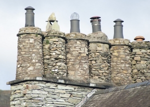 Garniture de cheminée de toit