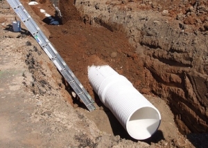 Installation of sewage from plastic pipes